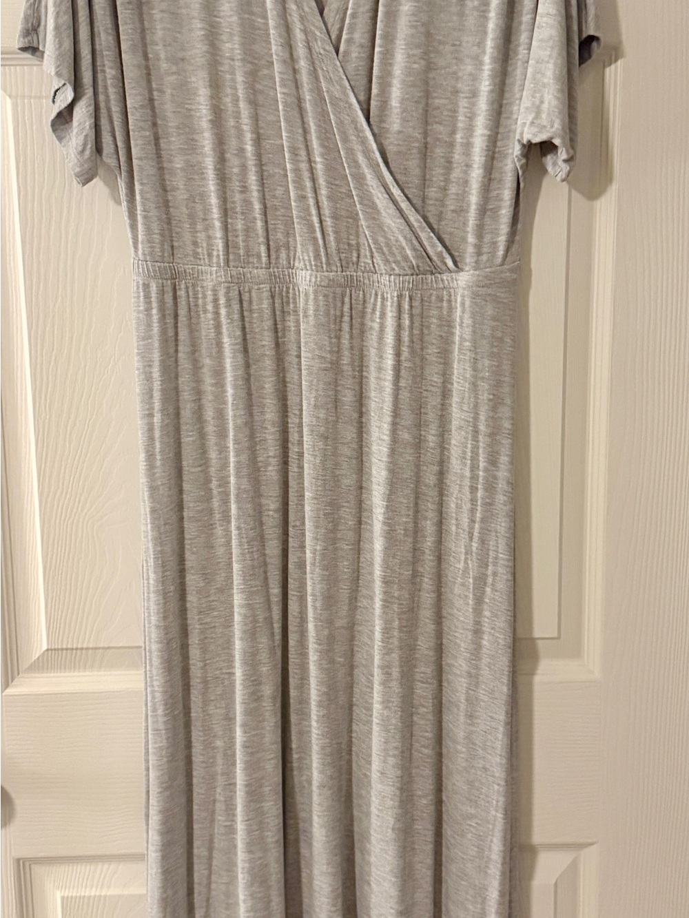 GAP Light Gray Maxi Wrap-Style Dress